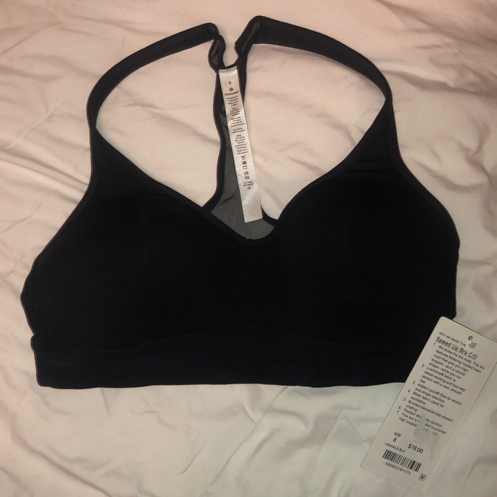 NWT Lululemon Speed Up Bra C/D